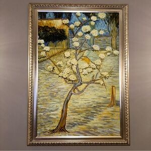 Vincent Van Gogh “Pear Tree in Blossom” Hand Painted Framed Canvas Art